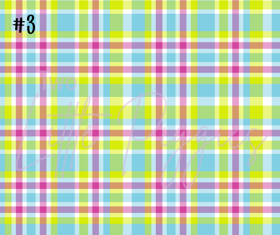 Printed Vinyl - Spring Plaid