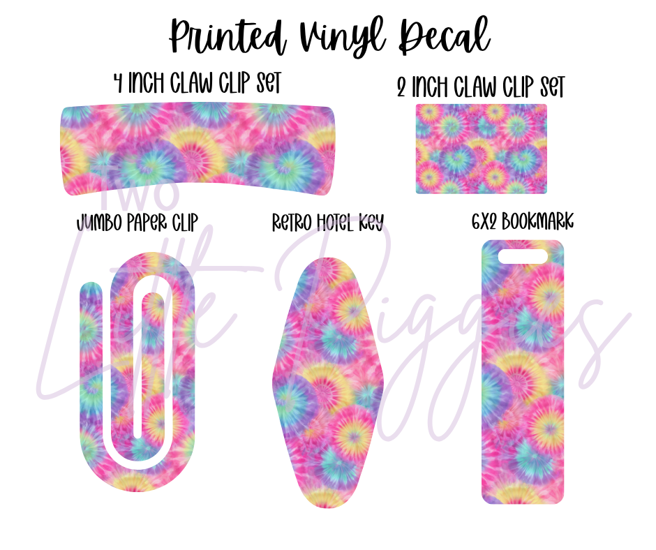 Printed Vinyl - Muted Tie Dye