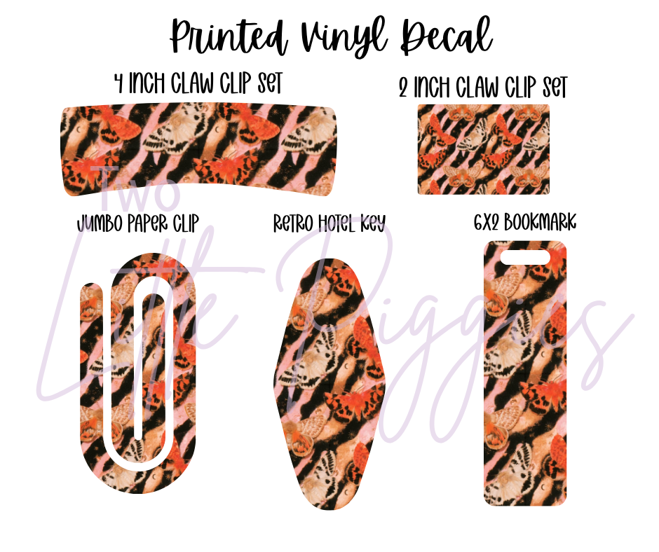 Printed Vinyl - Tiger Stripe Moth