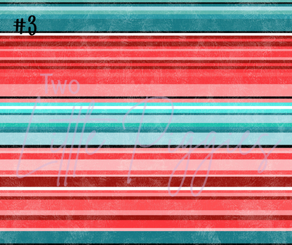 Printed Vinyl - Coral Aqua Aztec