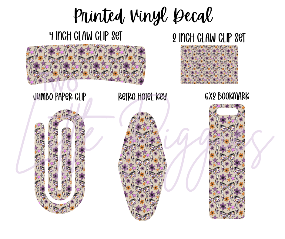 Printed Vinyl - Halloween Coquette Bow