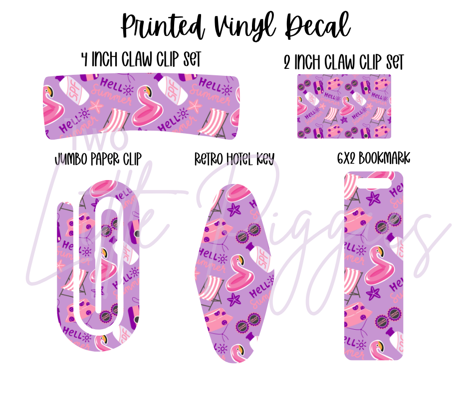 Printed Vinyl - Hello Summer
