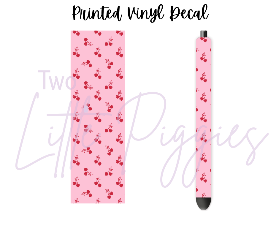 Printed Vinyl - Valentine - Cherry Hearts