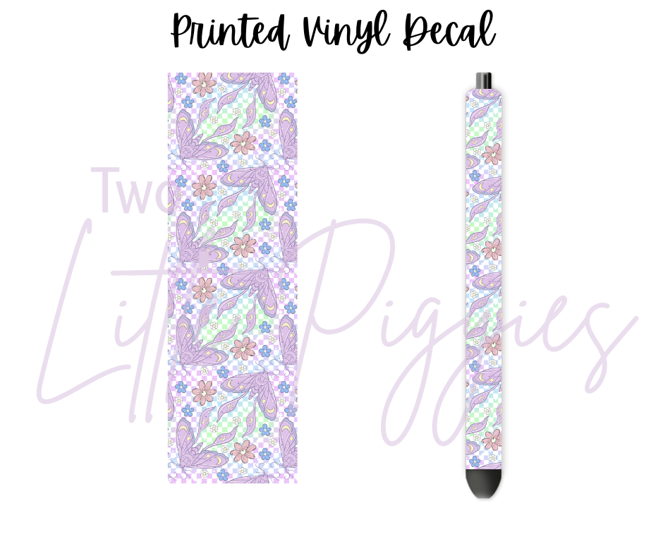 Printed Vinyl -  Pastel Lunar Moth