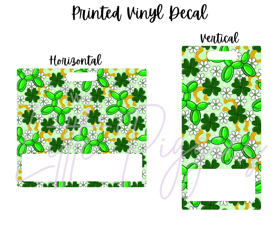 Printed Vinyl - St. Patrick's - Balloon Dog