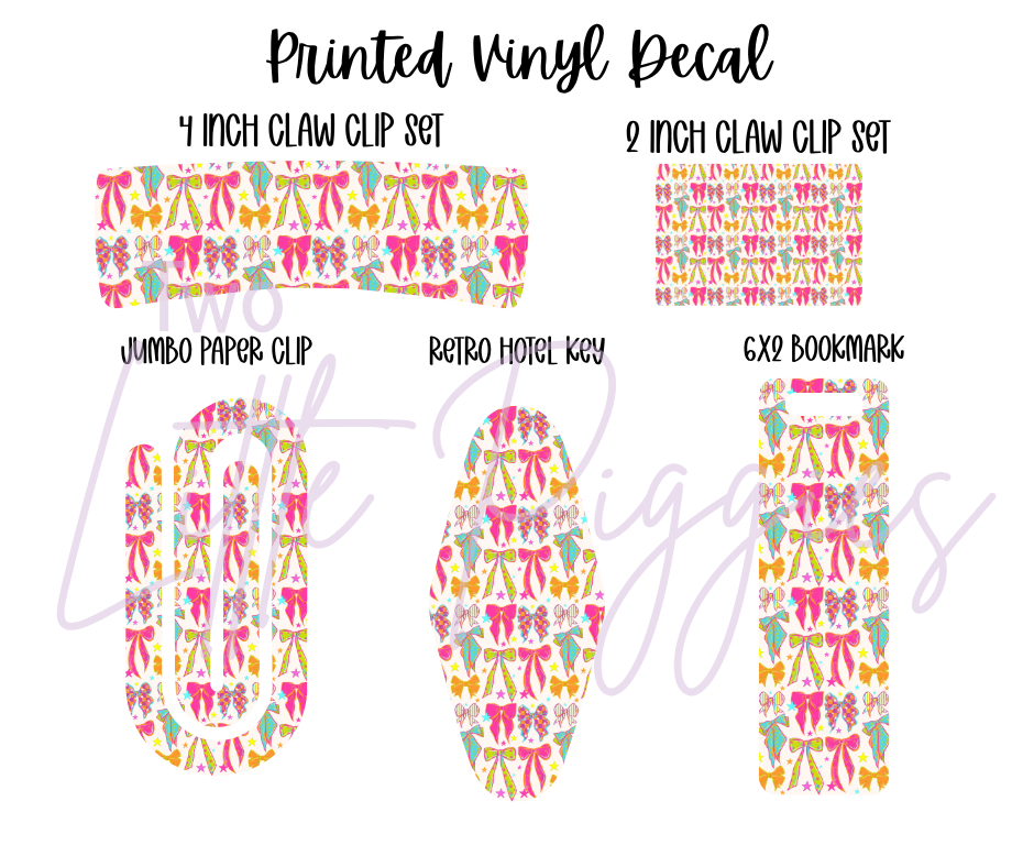 Printed Vinyl - Retro Bows