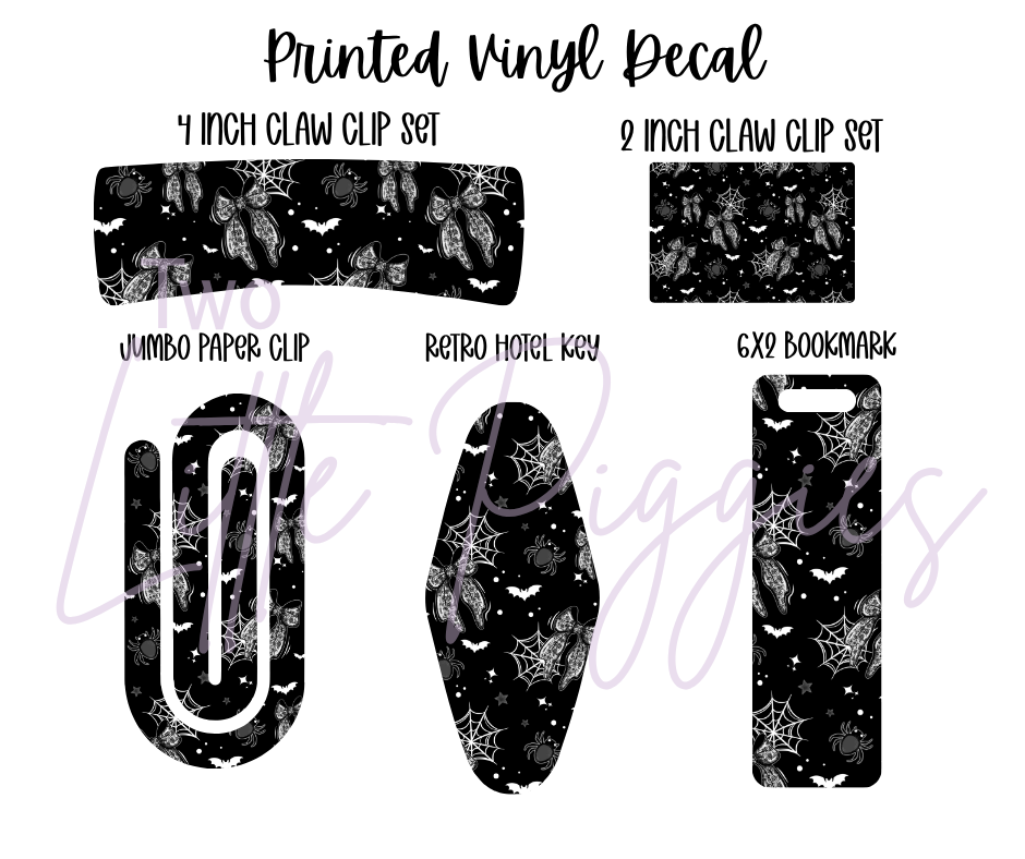 Printed Vinyl - Spider Bows