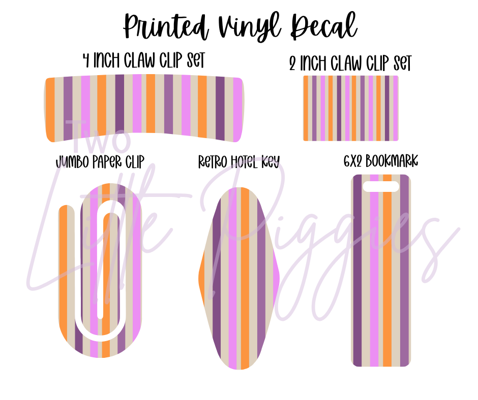 Printed Vinyl - Halloween Stripes