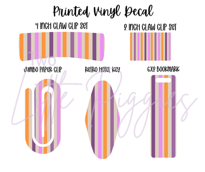 Printed Vinyl - Halloween Stripes