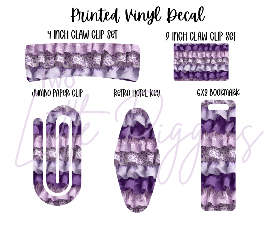 Printed Vinyl - Purple Ruffle