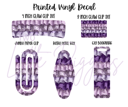 Printed Vinyl - Purple Ruffle