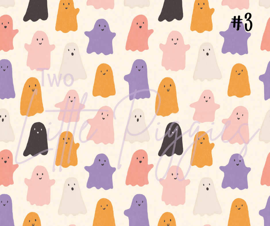 Printed Vinyl - Pastel Halloween Doodle