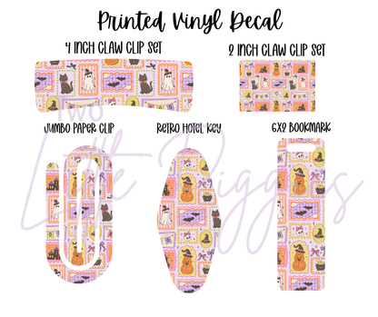 Printed Vinyl - Halloween Frames Pastel