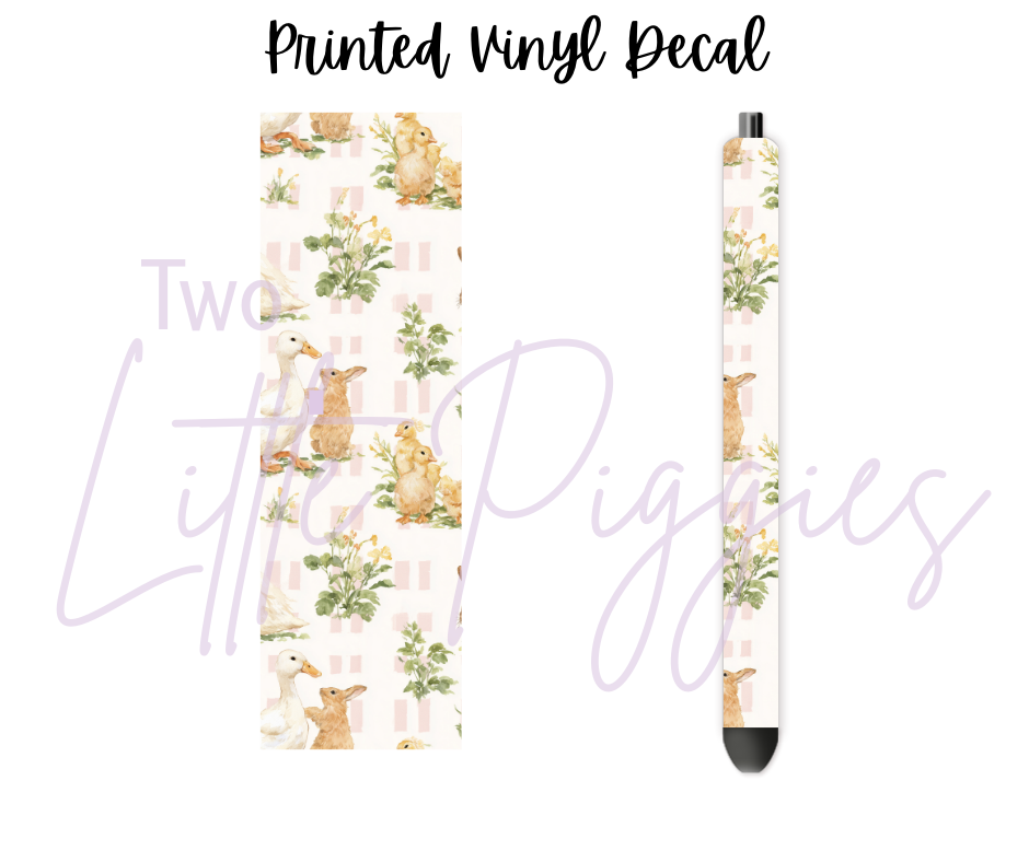 Printed Vinyl - Springtime Animal Doodle