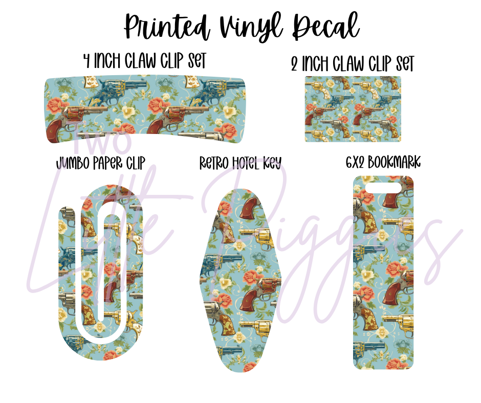 Printed Vinyl - Western Pistol