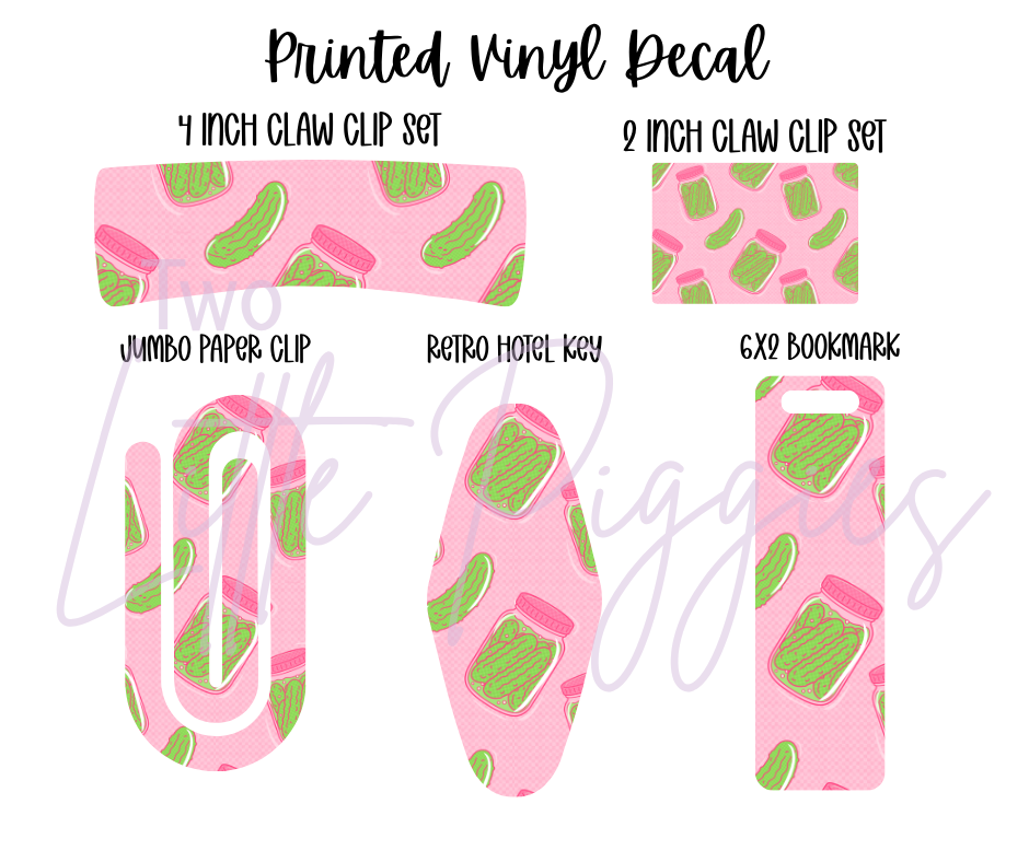 Printed Vinyl -Pickle Me Pink