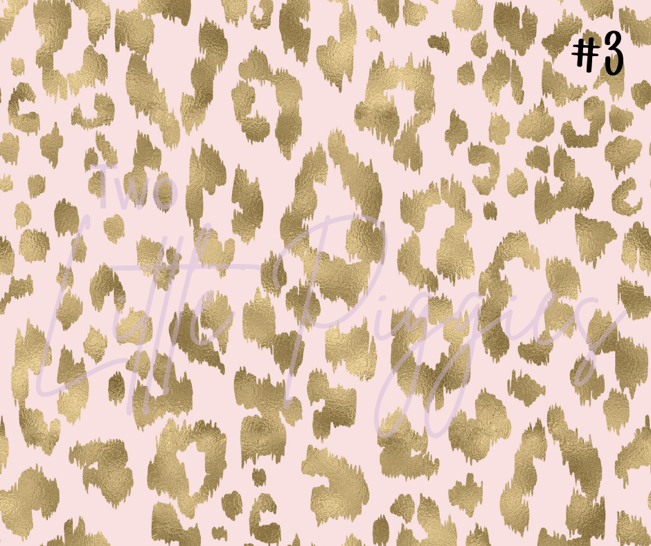 Printed Vinyl - Blush and Gold Leopard