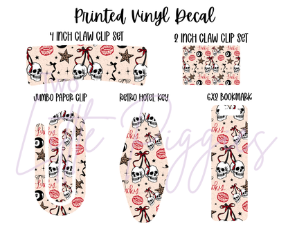 Printed Vinyl - Lucky Skulls