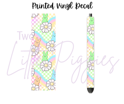 Printed Vinyl - Checkered Candy Bunny