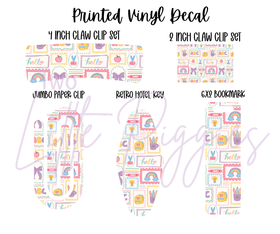 Printed Vinyl - Back to School - Coquette