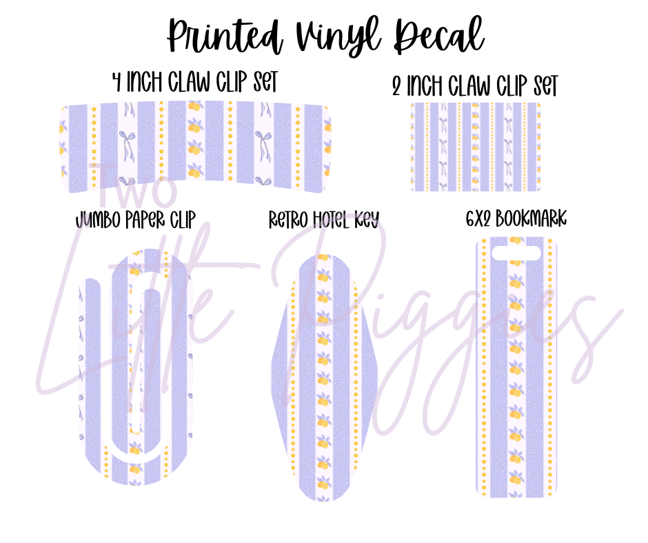 Printed Vinyl - Lavender and Lemons