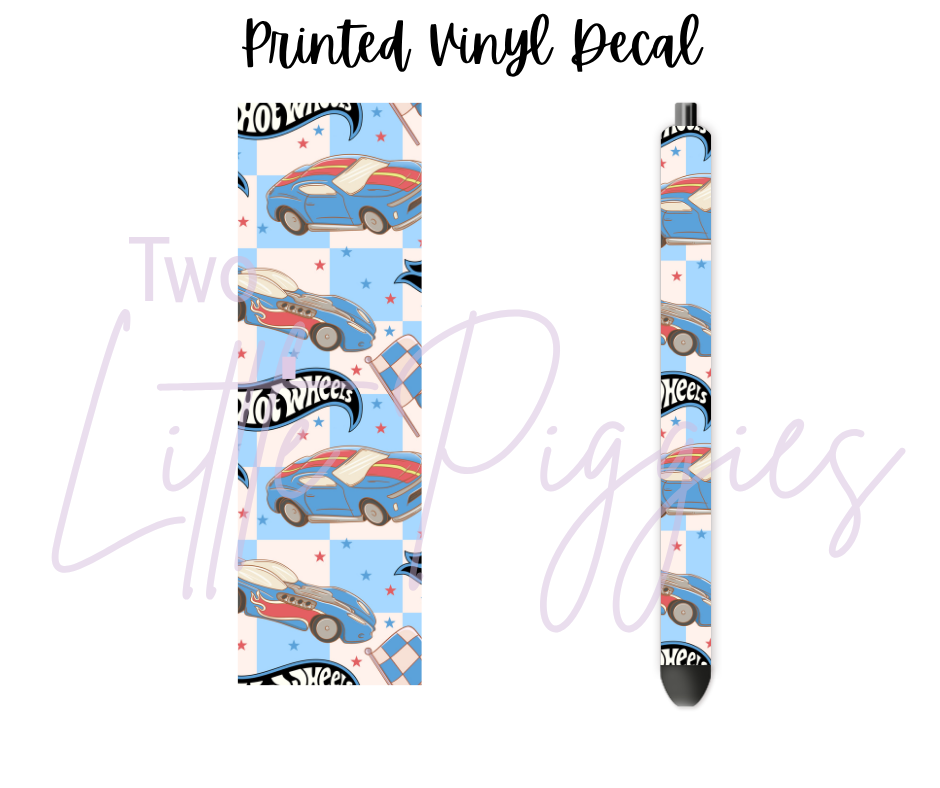 Printed Vinyl - Hot Wheels - Blue