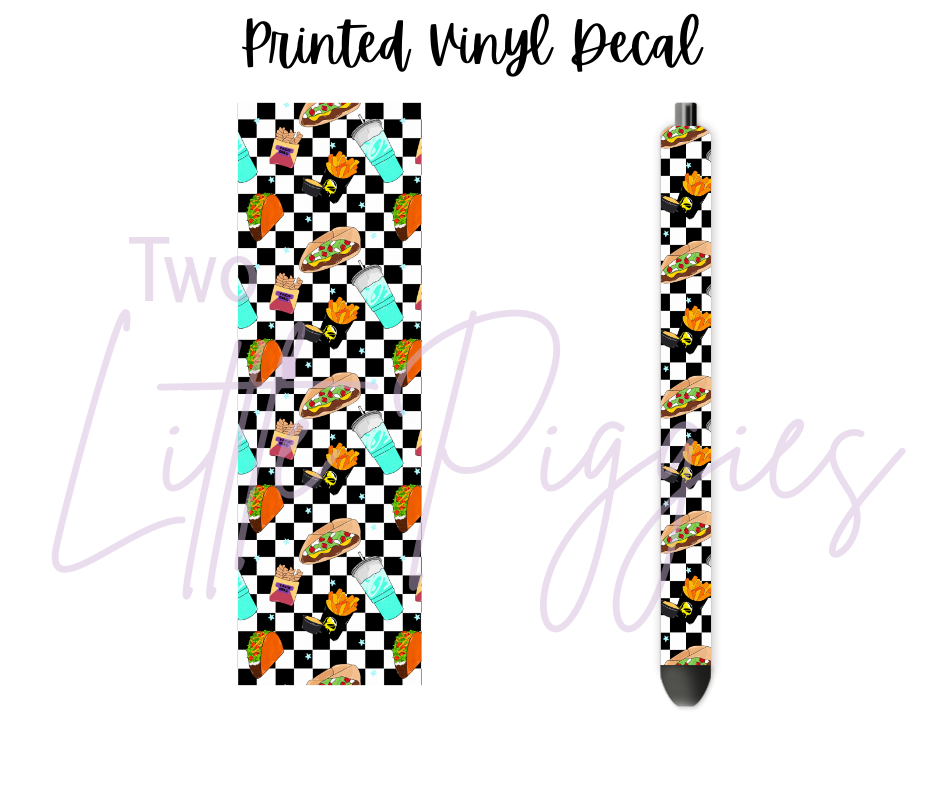 Printed Vinyl - Taco Bell Checkered