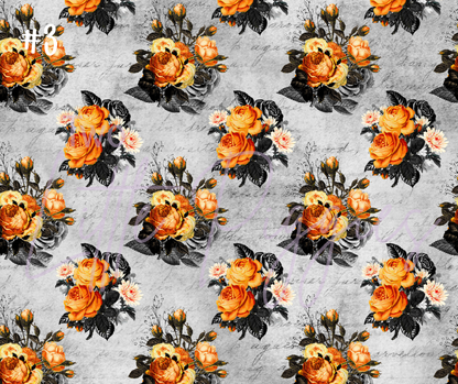 Printed Vinyl - Halloween Floral Collection