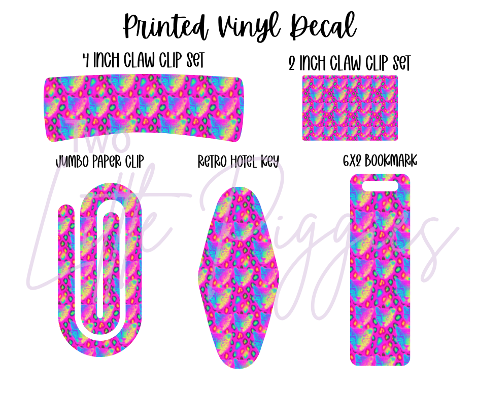 Printed Vinyl - Colorful Neon Leopard