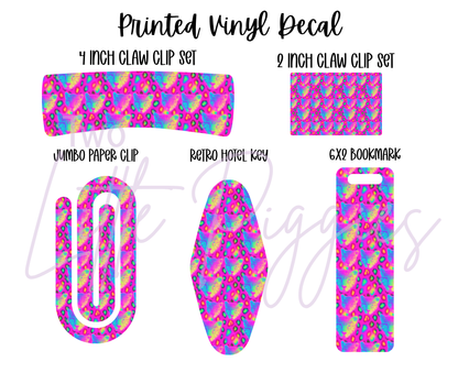 Printed Vinyl - Colorful Neon Leopard