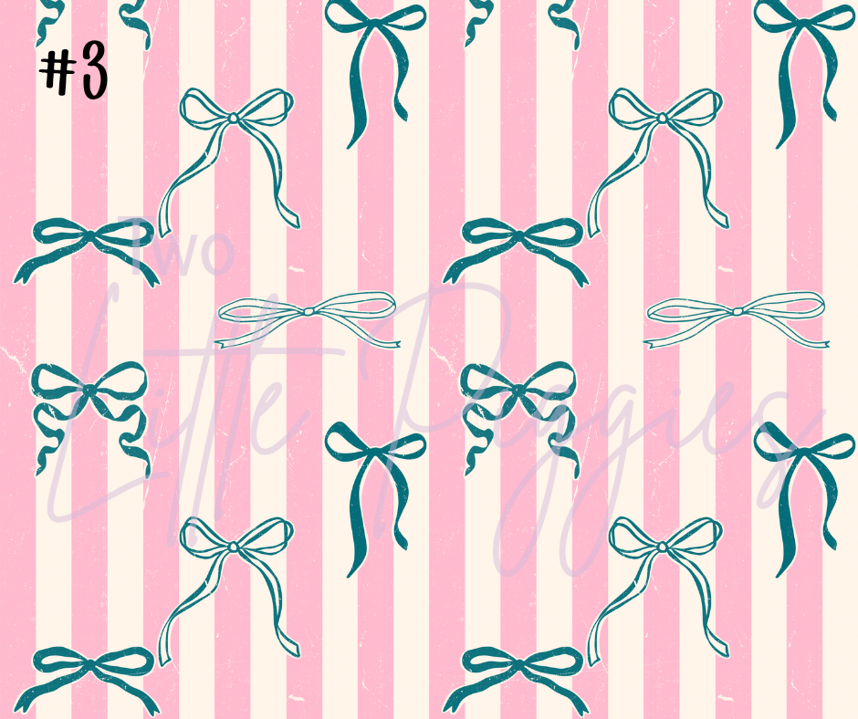 Printed Vinyl - Stripes and Bows