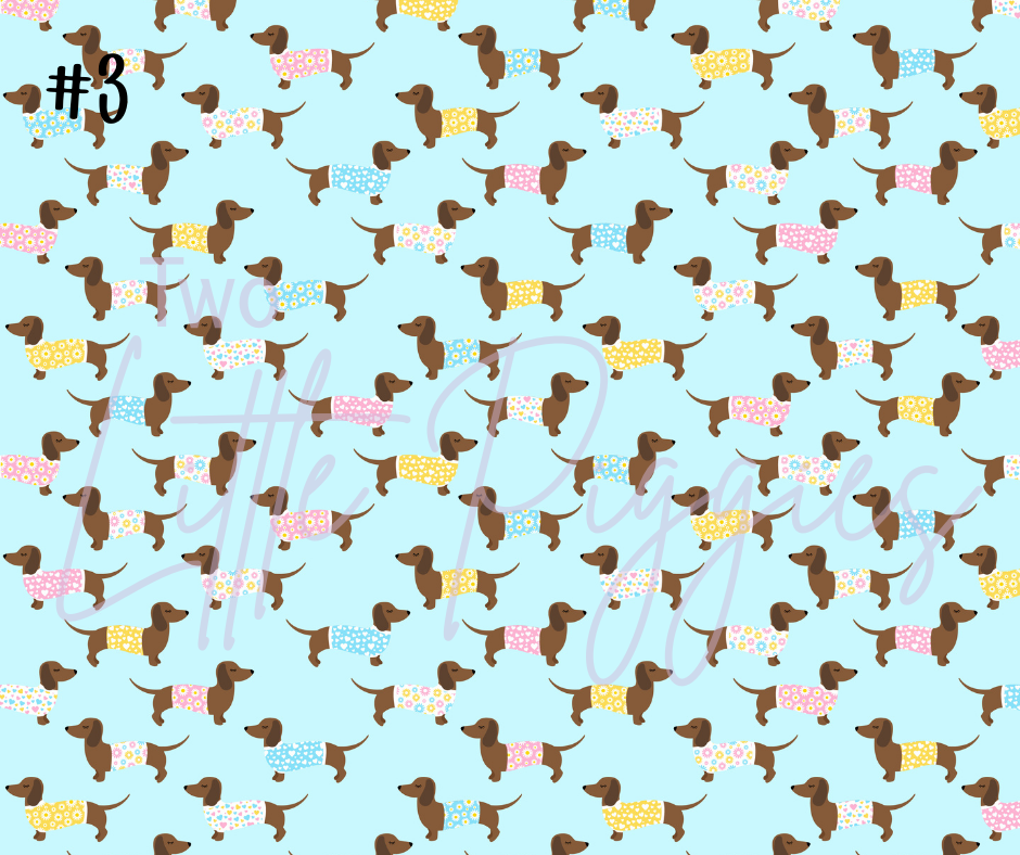 Printed Vinyl - Dachshund Fun
