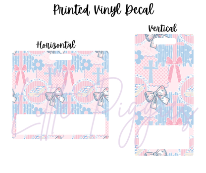 Printed Vinyl - Crosses and Bows