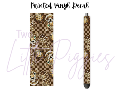 Printed Vinyl - Leopard Dice