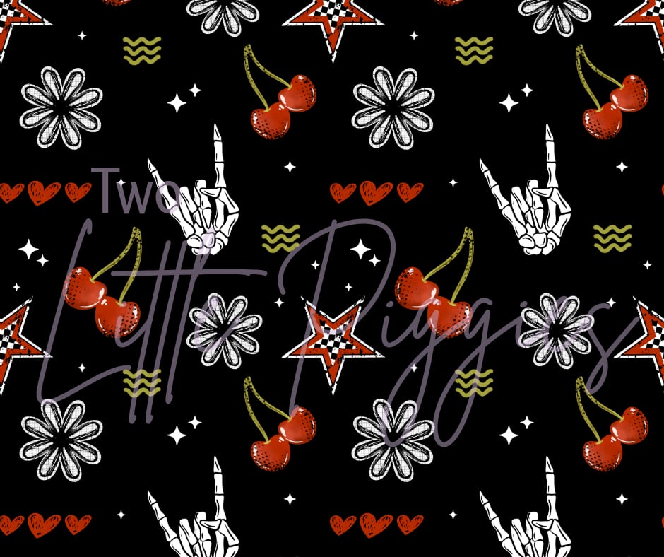Printed Vinyl - Cherry Skelli Hand