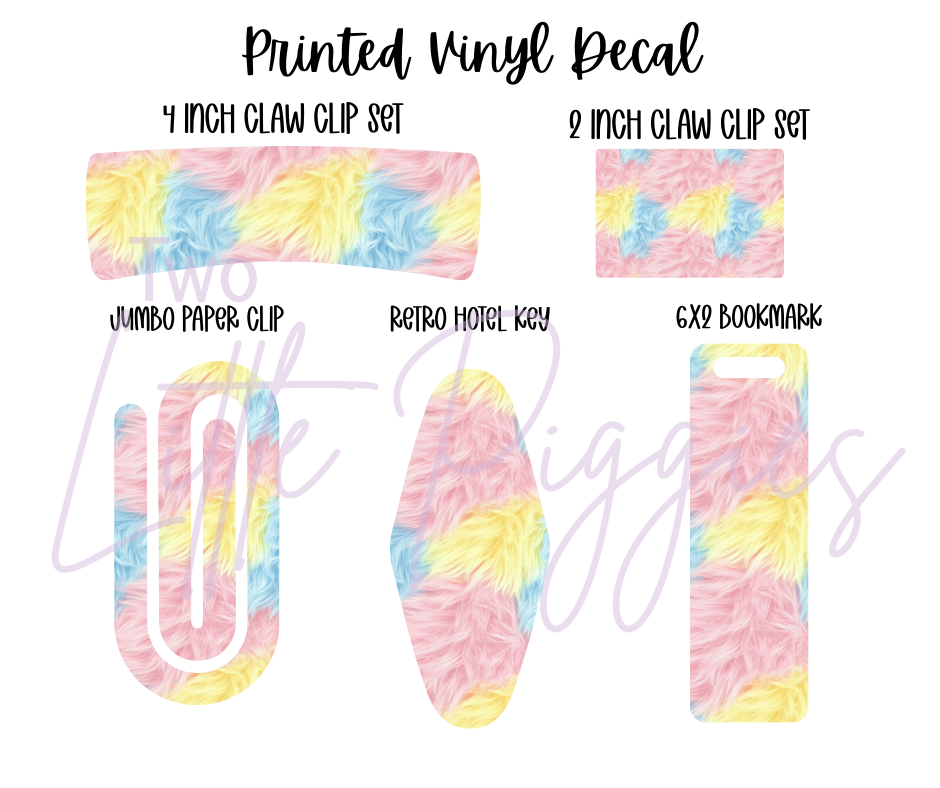 Printed Vinyl - Pastel Fur