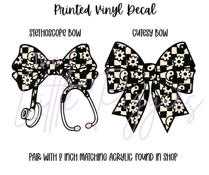 Printed Vinyl - Black and White Peace