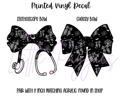 Printed Vinyl - Spider Bows