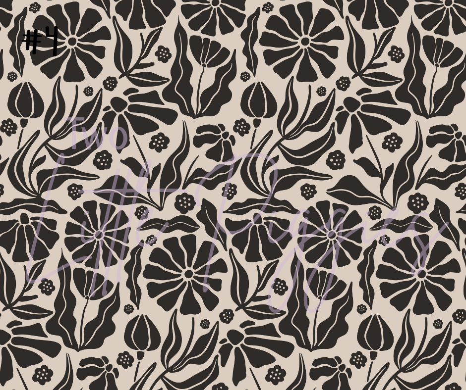 Printed Vinyl - Retro Floral