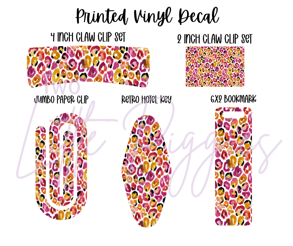 Printed Vinyl - Valentine - Leopard