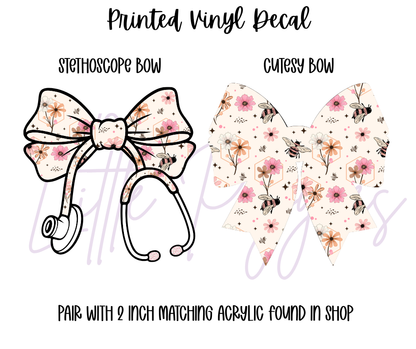 Printed Vinyl - Floral Honeycomb