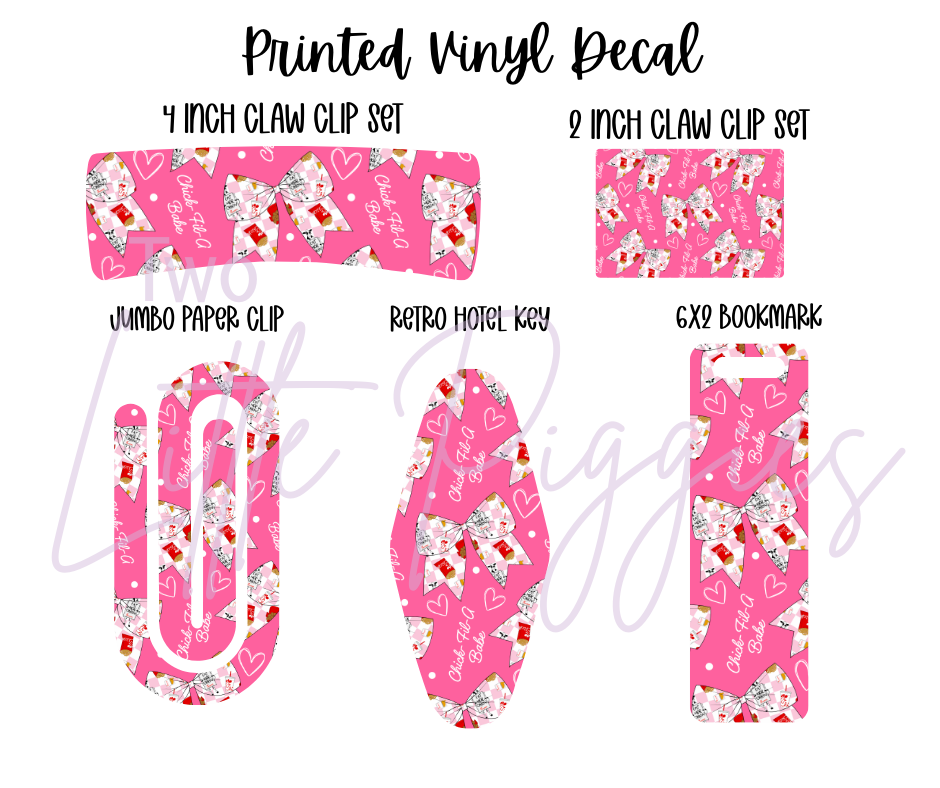 Printed Vinyl - Chic Fil A Bow