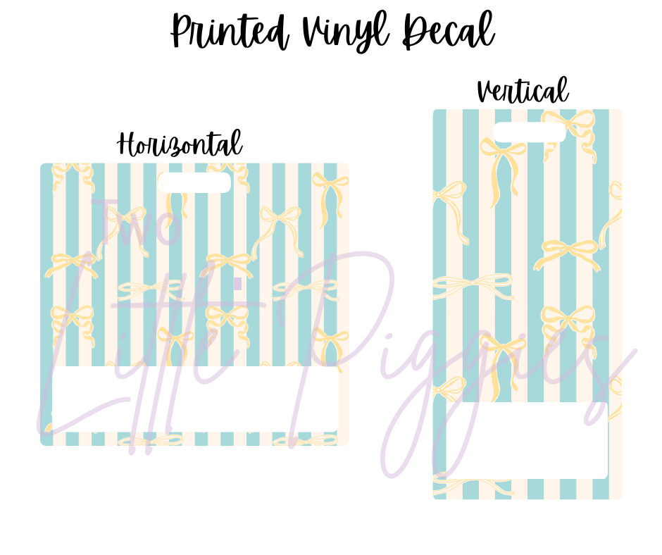 Printed Vinyl - Stripes and Bows