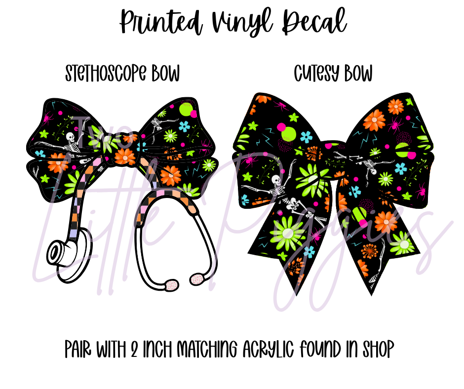 Printed Vinyl - Neon Skelli