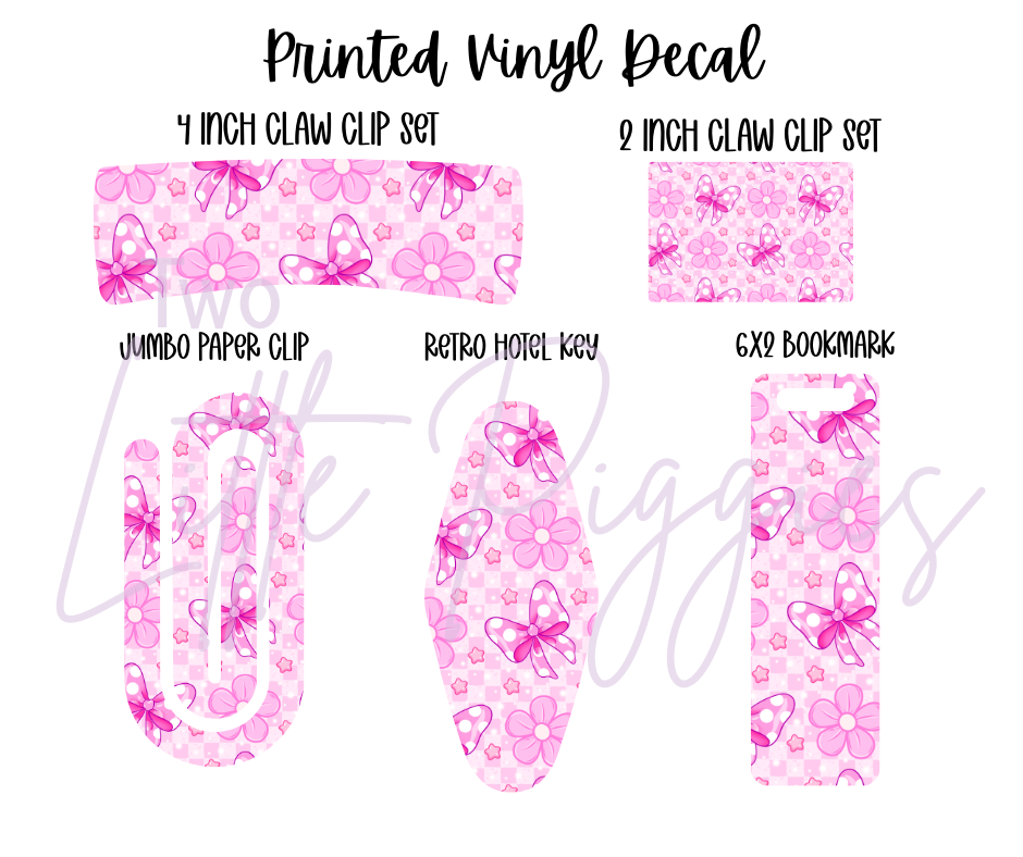 Printed Vinyl - Checkered Girly