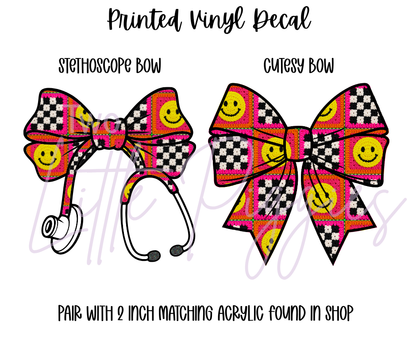 Printed Vinyl - Crochet Smiley