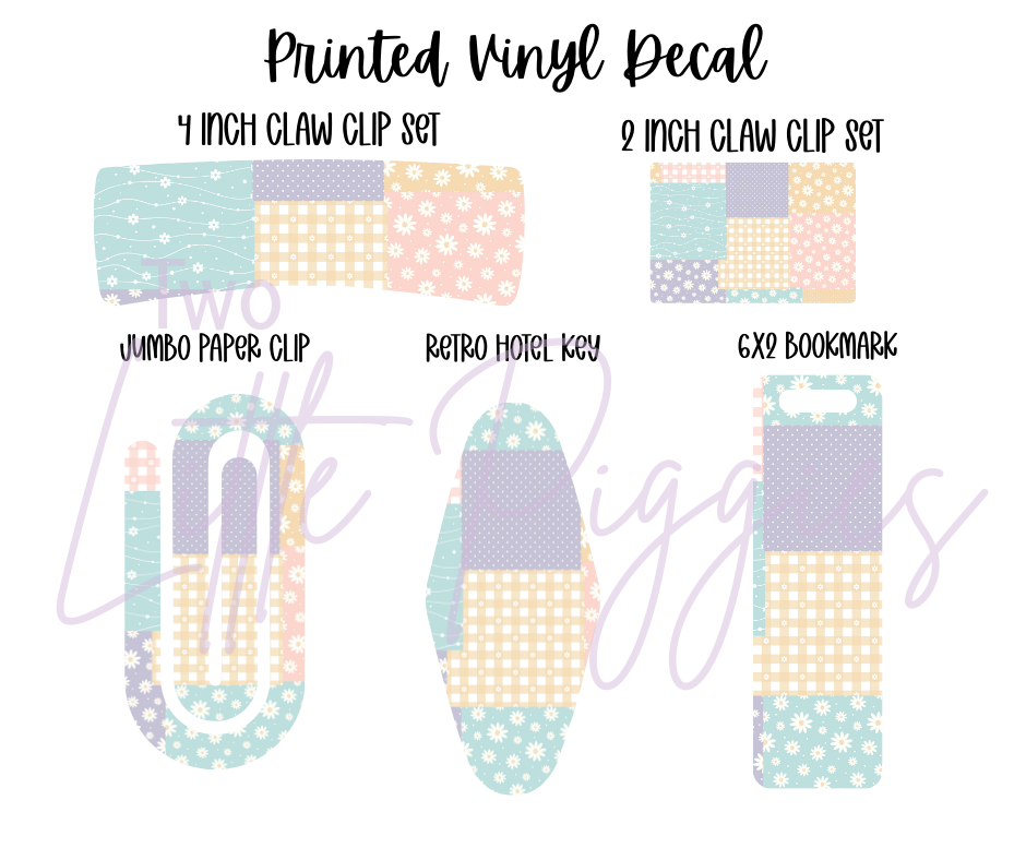 Printed Vinyl - Pastel Patchwork