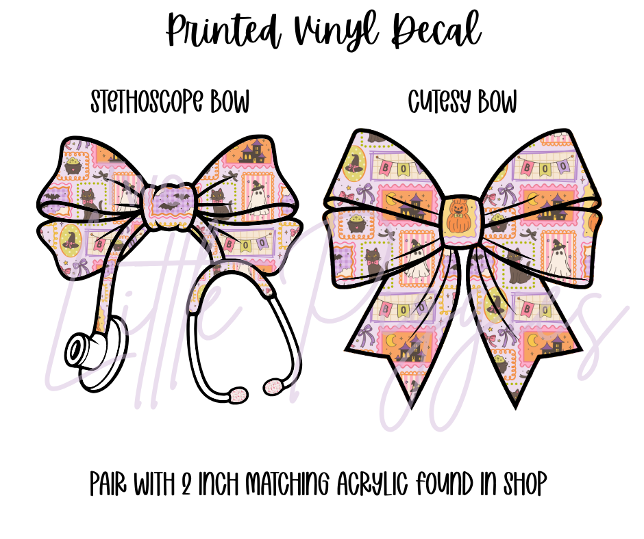 Printed Vinyl - Halloween Frames Pastel