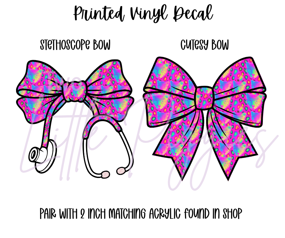 Printed Vinyl - Colorful Neon Leopard