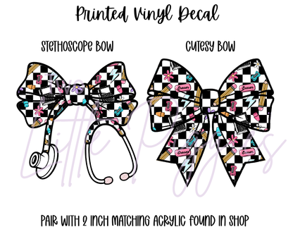 Printed Vinyl - Checkered School
